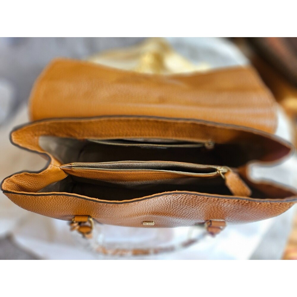 FENDI Large Selleria Linda Bag, orange brown, NEW - Picture 5 of 16
